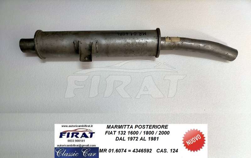 MARMITTA FIAT 132 1.6/1.8/2.0 72-81 POST. (01.6074)